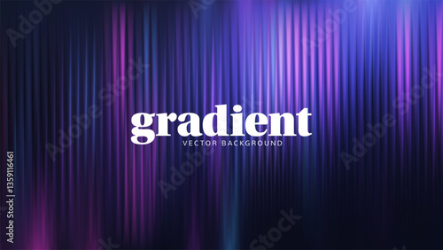Ripple glass distortion effect background. Abstract fractal ribbed glass texture with vibrant gradients smooth fluted vertical lines. Reeded Bold dynamic design blending futuristic tones vector bg