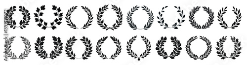 Elegant laurel wreath vector collection, element vector set