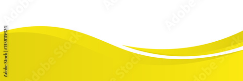 Vector yellow line background curve element with white space for text and message design, overlapping layers, vector