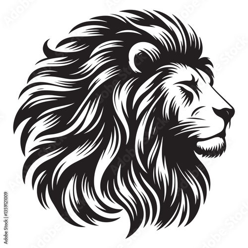 Wallpaper Mural Detailed Lion Head Design Vector Graphic for Strong Visual Impact Torontodigital.ca