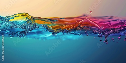 Stunning Colorful Water Splash Abstract Art