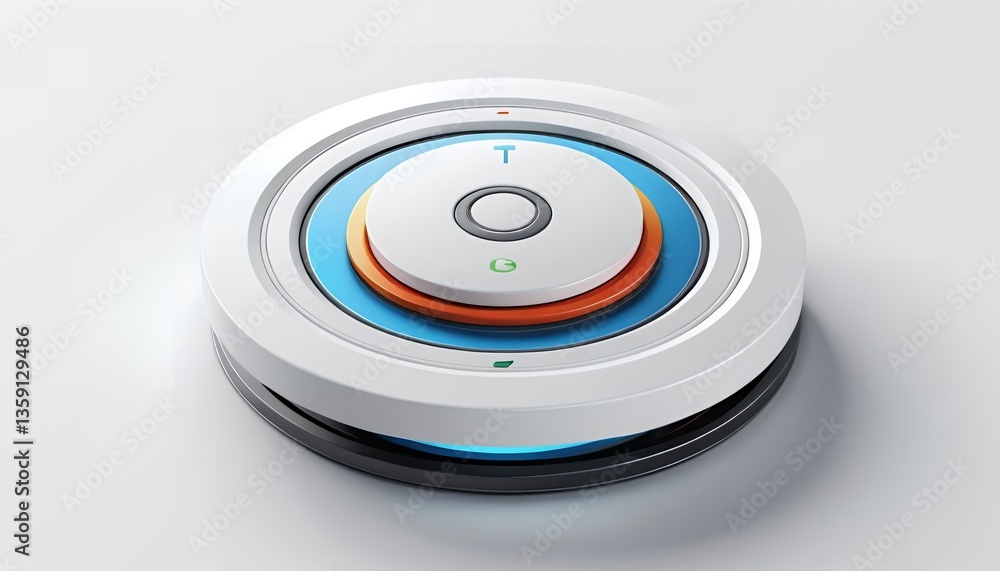 Modern Smart Home Device with Circular Design and Futuristic Elements Modern Smart Home Device with Circular Design and Futuristic Elements