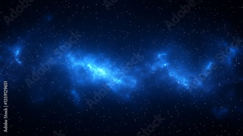 Wallpaper Mural Glowing blue nebula in dark space. Torontodigital.ca