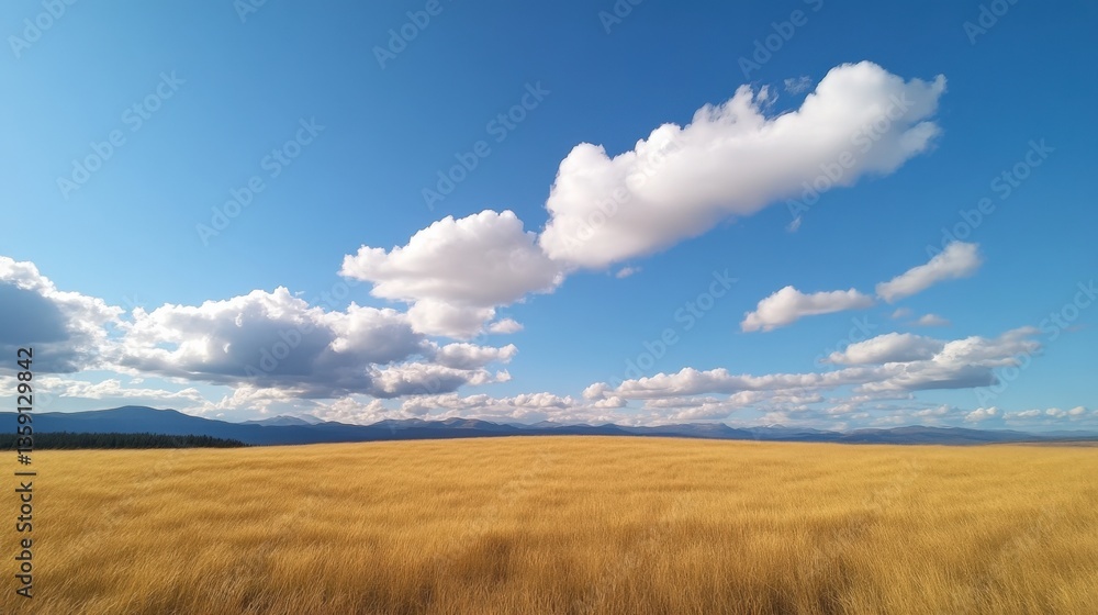 Field of grain under a cloudy sky Field of grain under a cloudy sky