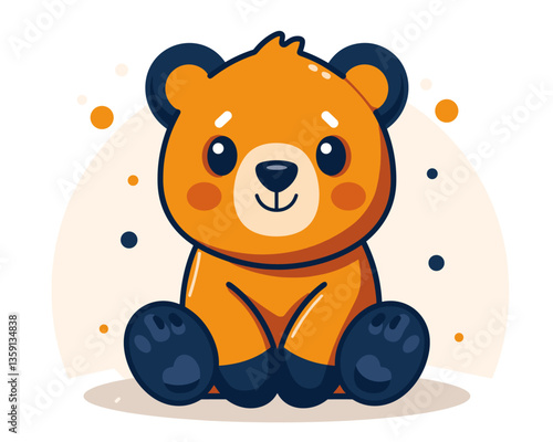 teddy brown bear vector illustration