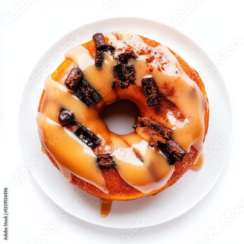 A perfectly round cinnamon sugar donut with an irresistible glaze and a sprinkle of sweetness on top.