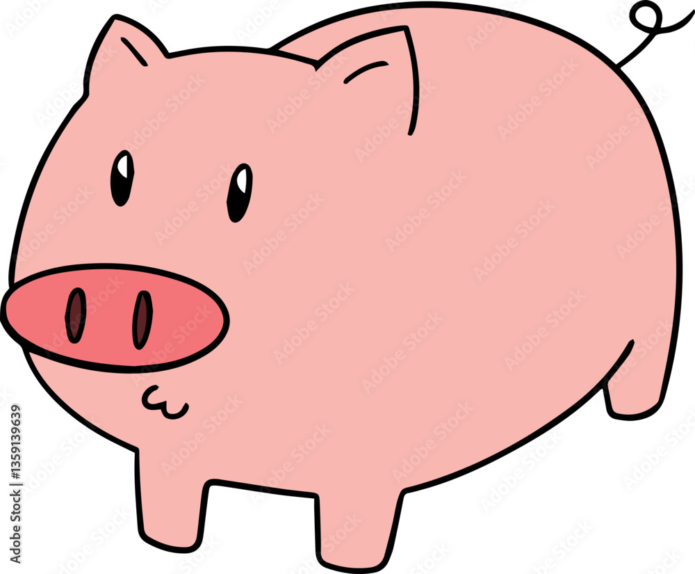 Illustration of pig Illustration of pig