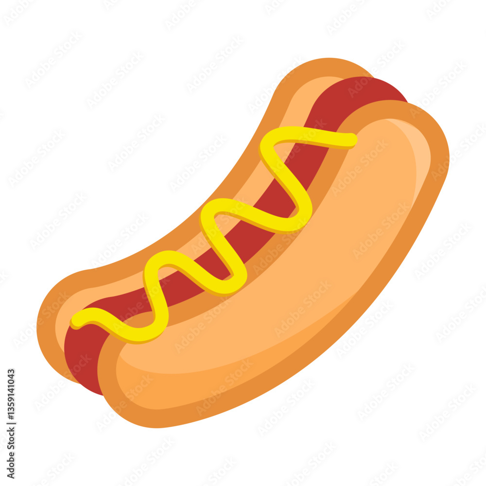 Hotdog with red sausage and mayonnaise Hotdog with red sausage and mayonnaise