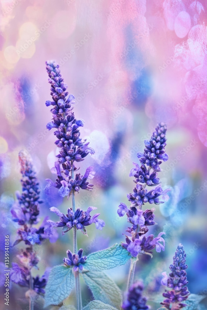 Obraz premium Anise Hyssop: Botanical Study of Agastache Foeniculum in Nature