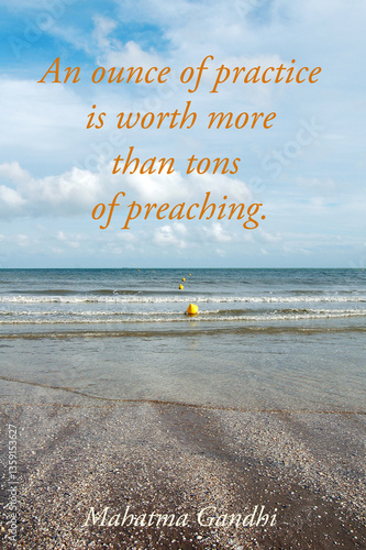 An ounce of action - motivational quote