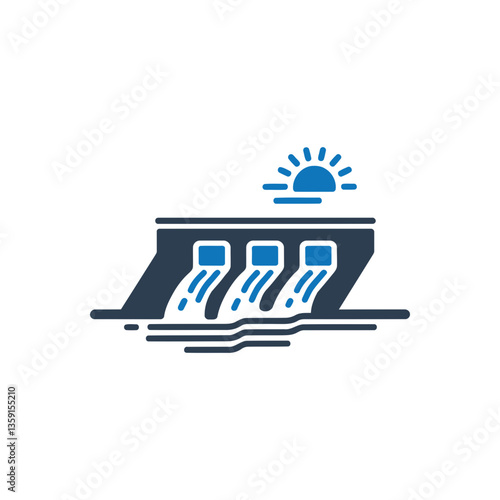 Hydroelectric Power Icon