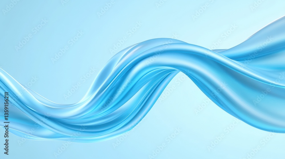 Fototapeta premium Blue flowing fabric abstract