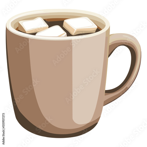 Hot chocolate mug illustration beverage drink vector