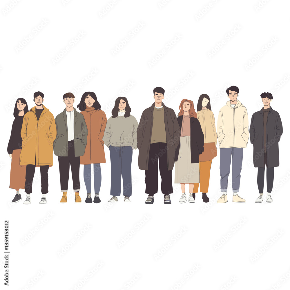 Obraz premium People group person people illustration vector