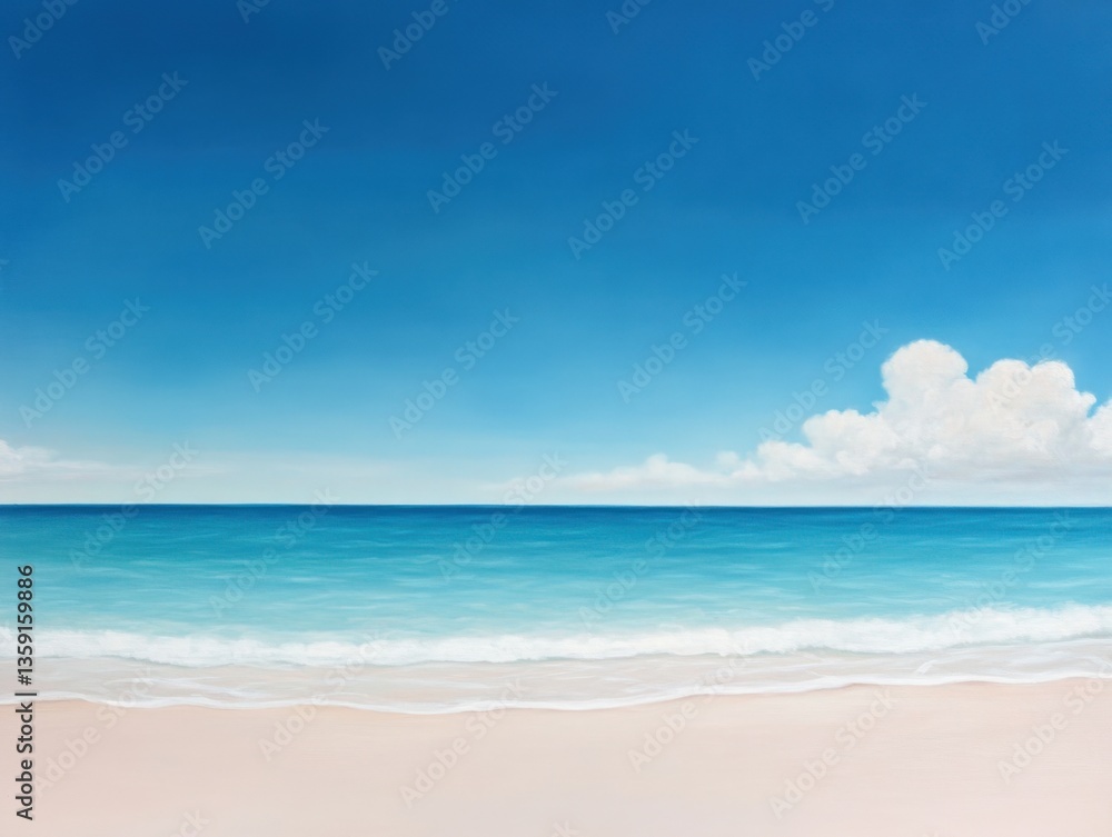 Beach scene with blue sky and water Beach scene with blue sky and water