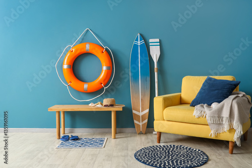 Interior of living room wit...