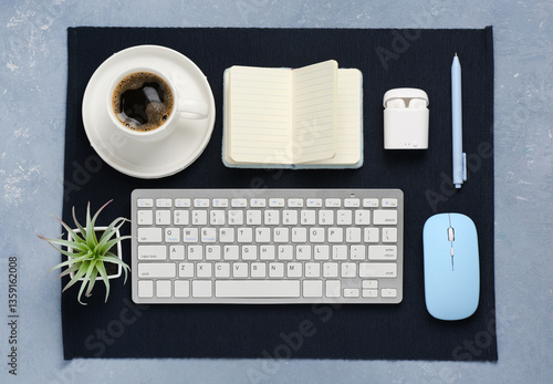 Modern computer keyboard wi...