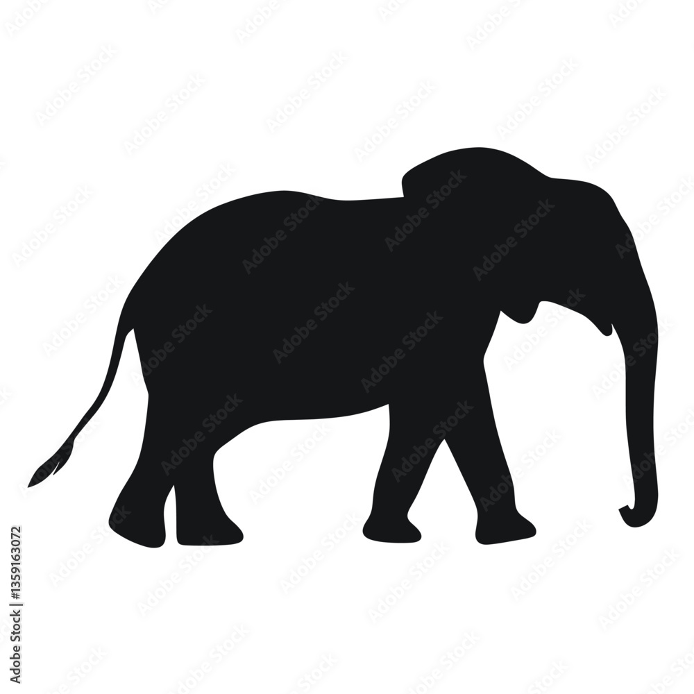 Elephant silhouette illustration wildlife animal vector Elephant silhouette illustration wildlife animal vector