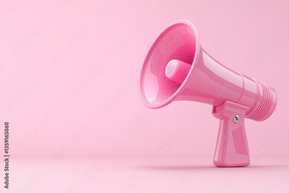 Pink megaphone communication tool Pink megaphone communication tool