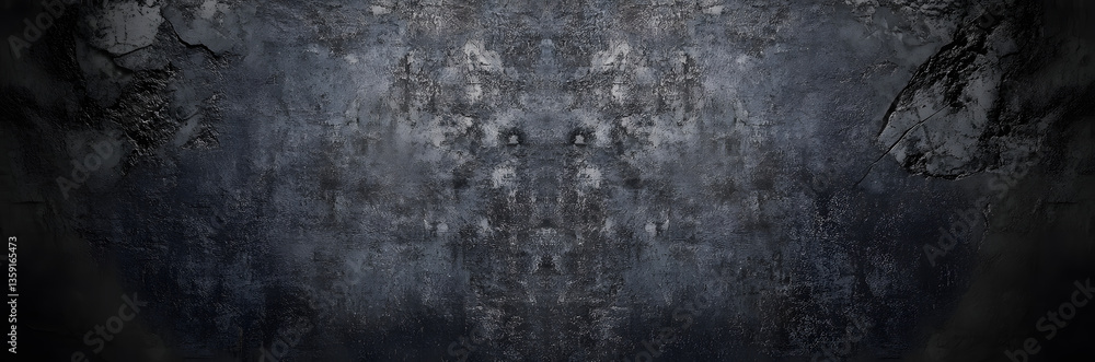 Fototapeta premium Old wall texture smeared engine oil cement dark black gray background abstract grey color design are light with white gradient background.
