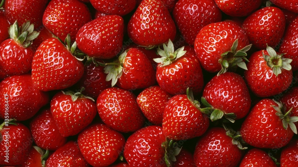 Juicy Red Strawberries Fresh Summer Fruit Background Texture Juicy Red Strawberries Fresh Summer Fruit Background Texture