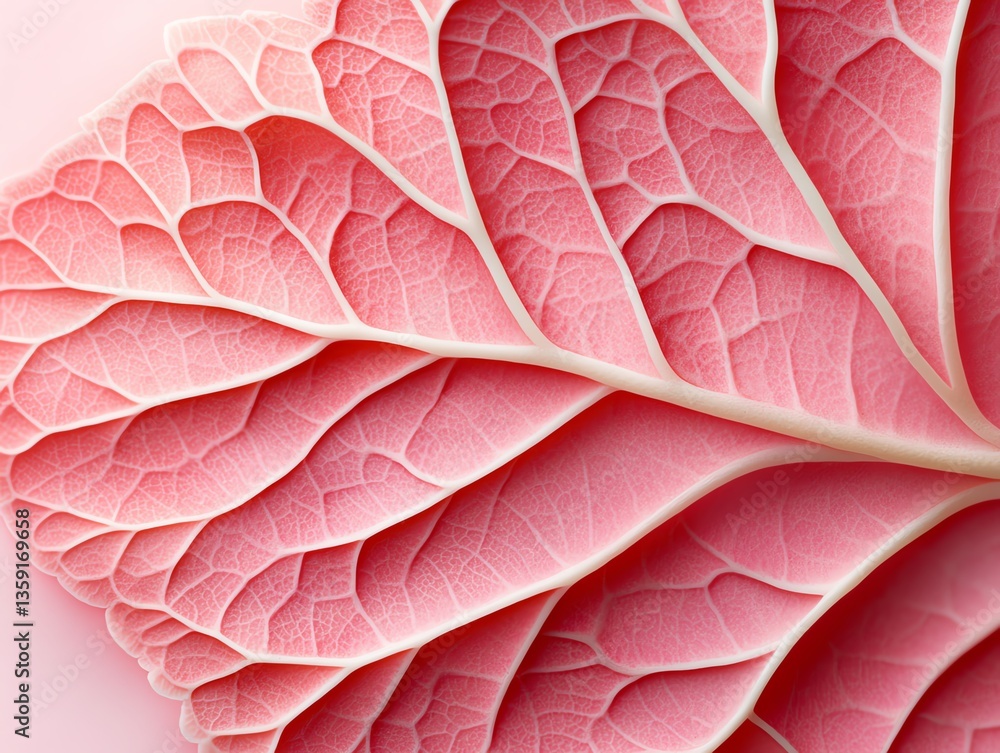 Obraz premium Macro of flower petal veins creating abstract natural patterns, flora precision, pattern clarity