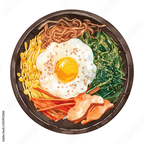 Bibimbap bibimbap food dish vector