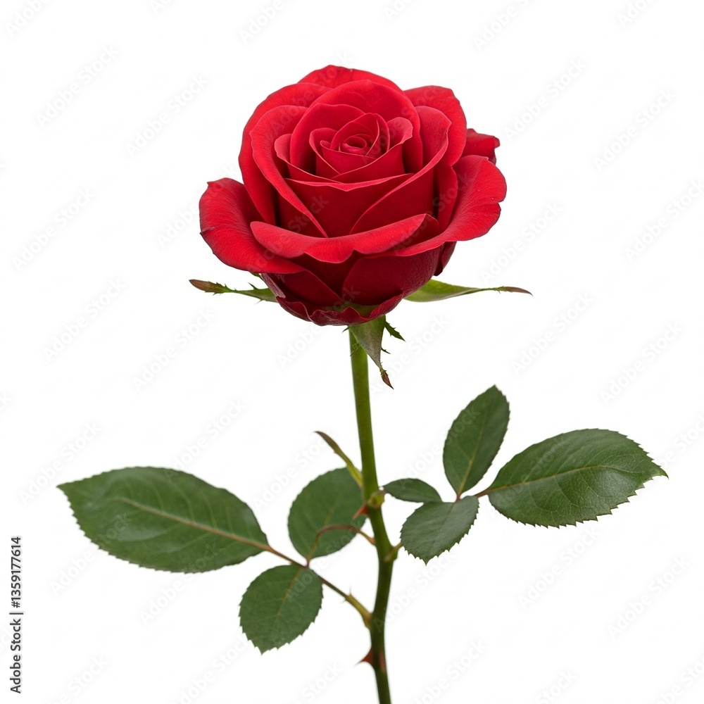 Fototapeta premium red rose isolated on white