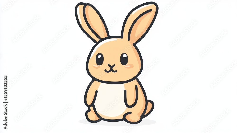 Cute cartoon rabbit illustration (1) Cute cartoon rabbit illustration (1)