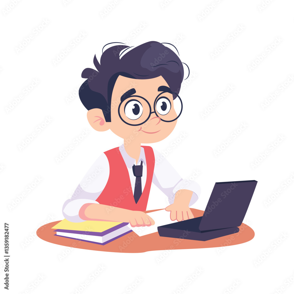 Man With a laptop Vector Style illustration. Eps 10 File Man With a laptop Vector Style illustration. Eps 10 File