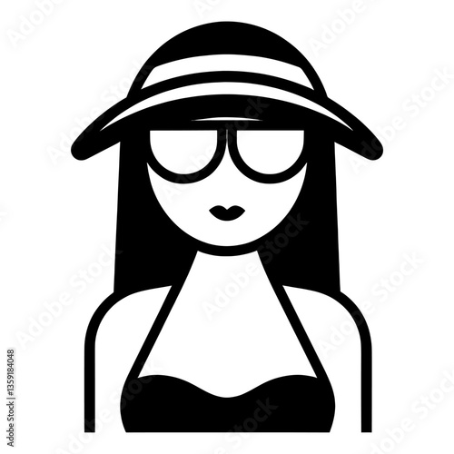 A summer illustration sunglasses beachwear vector
