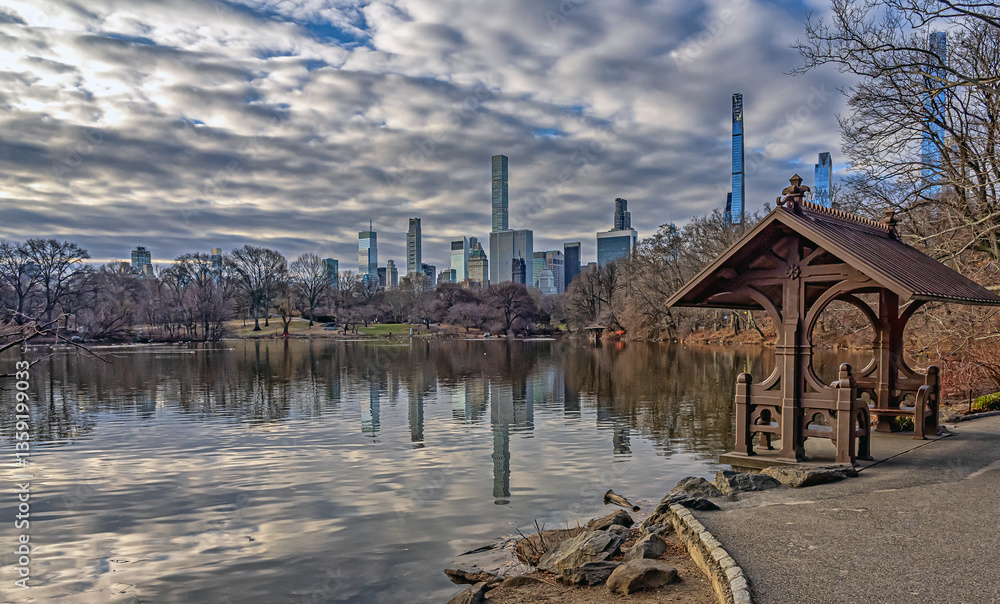 Central Park, New York City at the lake