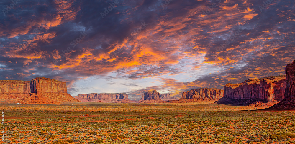Monument valley sandstone buttes
