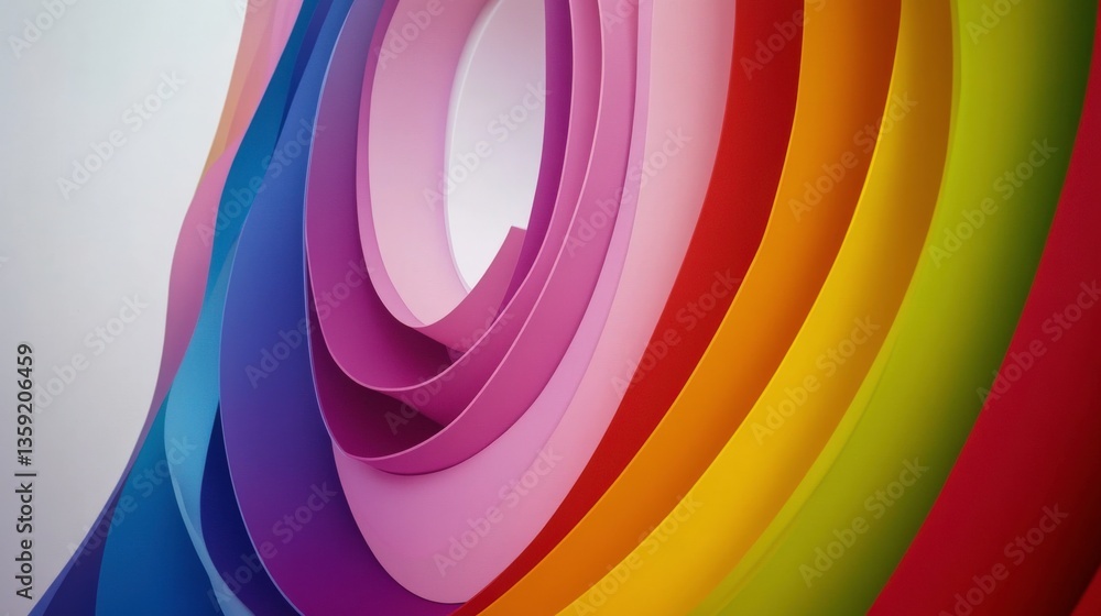 Obraz premium Vibrant Rainbow Curves for Exhibition Promotion
