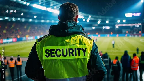A security guard in a 