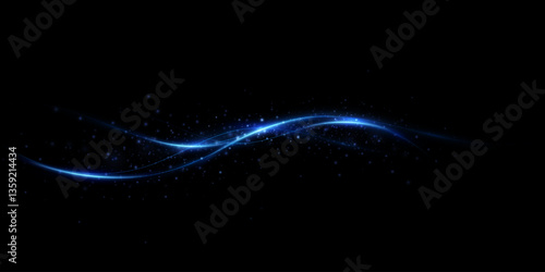 Abstract lines.Neon lines of speed and fast wind. effect of moving at the speed of light. Blue glow effect. Magic shiny line. Neon. Background.	
