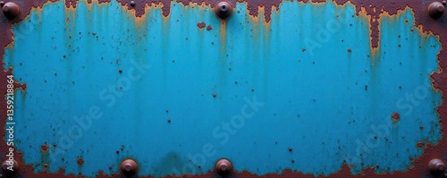 Blue rusty metal background with vibrant hues of blue and hints of corrosion and rust,  background,  vibrant