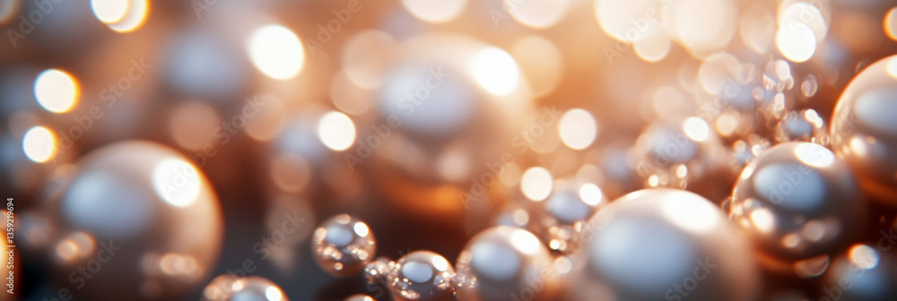 close up shine beads or pearls with out of focus light spots giving a golden bokeh effect, perfect for christmas, festive greetings card or party invitation, celebration style photo close up shine beads or pearls with out of focus light spots giving a golden bokeh effect, perfect for christmas, festive greetings card or party invitation, celebration style photo