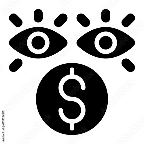 Vision, Finance, Business Vision Glyph Solid Icon
