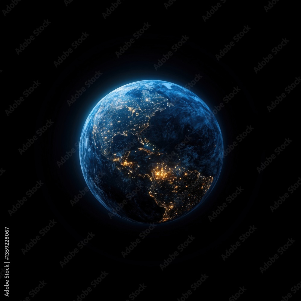 Fototapeta premium Earth at night from space