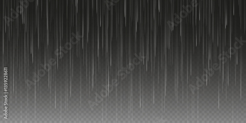Rain fall drops vector and transparent background