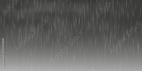 Rain fall drops vector and transparent background