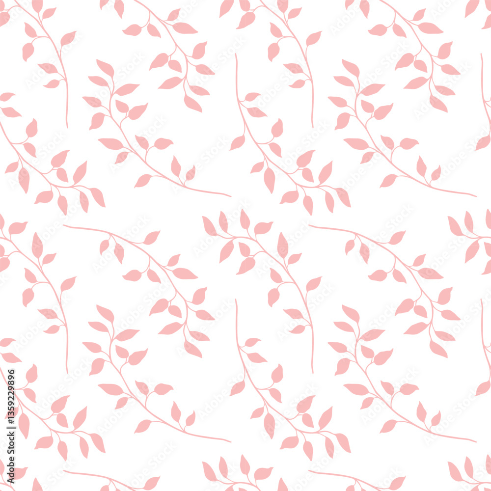 Floral seamless pattern of delicate pink branches. Floral seamless pattern of delicate pink branches.