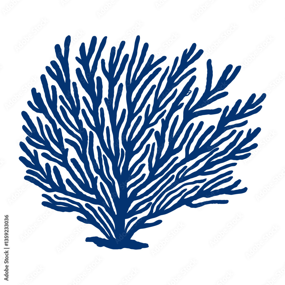 Blue coral art illustration nature vector Blue coral art illustration nature vector