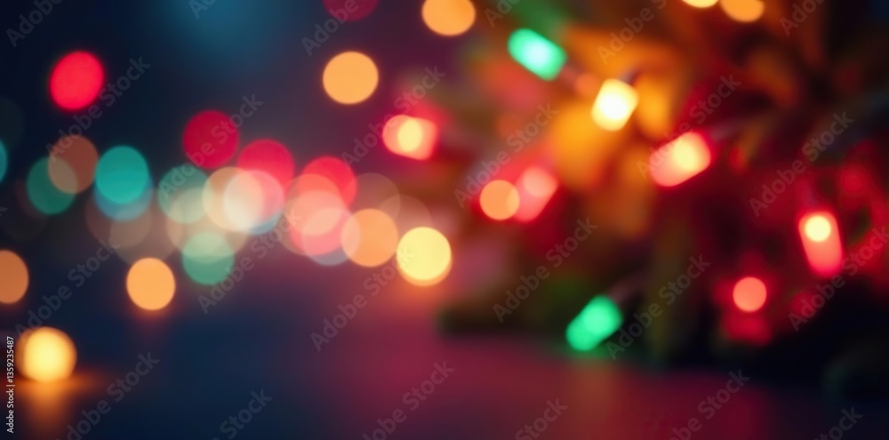 Blurred colorful holiday lights background with bokeh effect, bokeh, decoration Blurred colorful holiday lights background with bokeh effect, bokeh, decoration