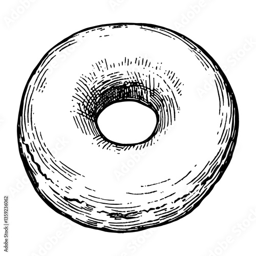 Donut sketch white confectionery vector