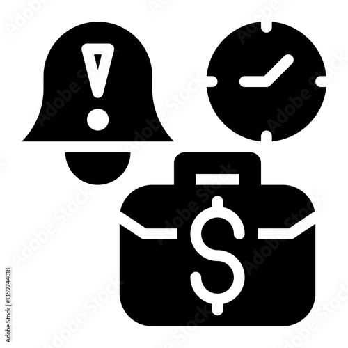 Deadline, Business Deadline, Business Glyph Solid Icon
