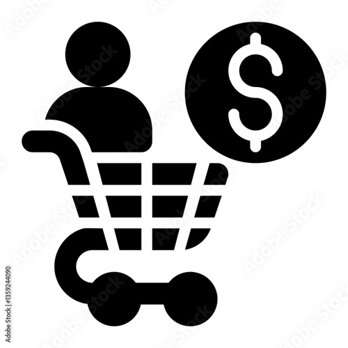 Customer, Buyer, Consumer Glyph Solid Icon

