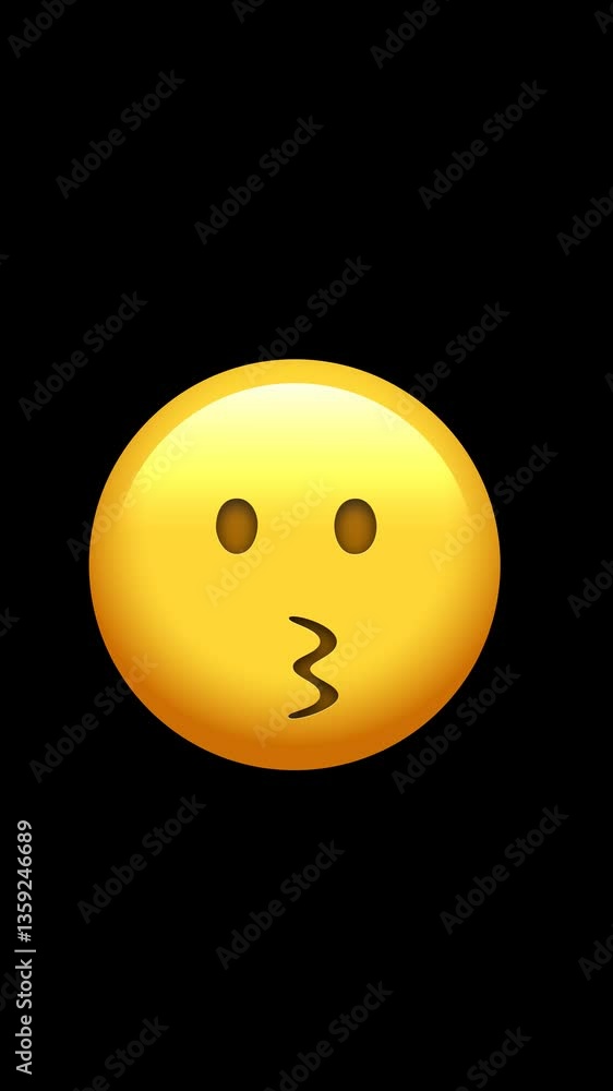 Kissing Face Emoji with Alpha Channel Kissing Face Emoji with Alpha Channel