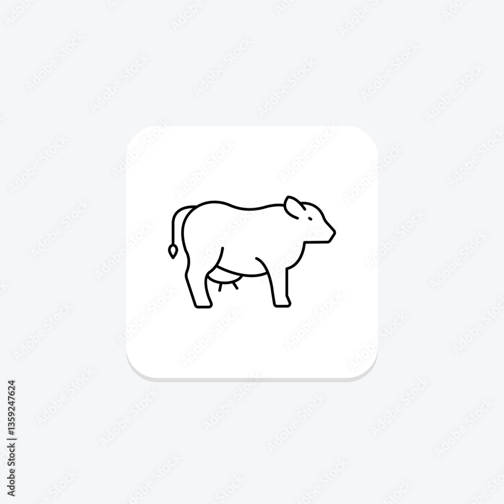 Fototapeta premium Cattle, vector, pixel perfect, illustrator file